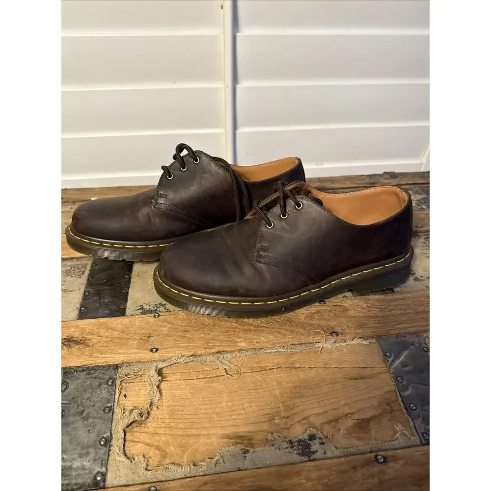 Doc Martens 1461 OXFORD 'Crazy Horse' LaceUp Oxford US 10 UK 9 Brown Leather